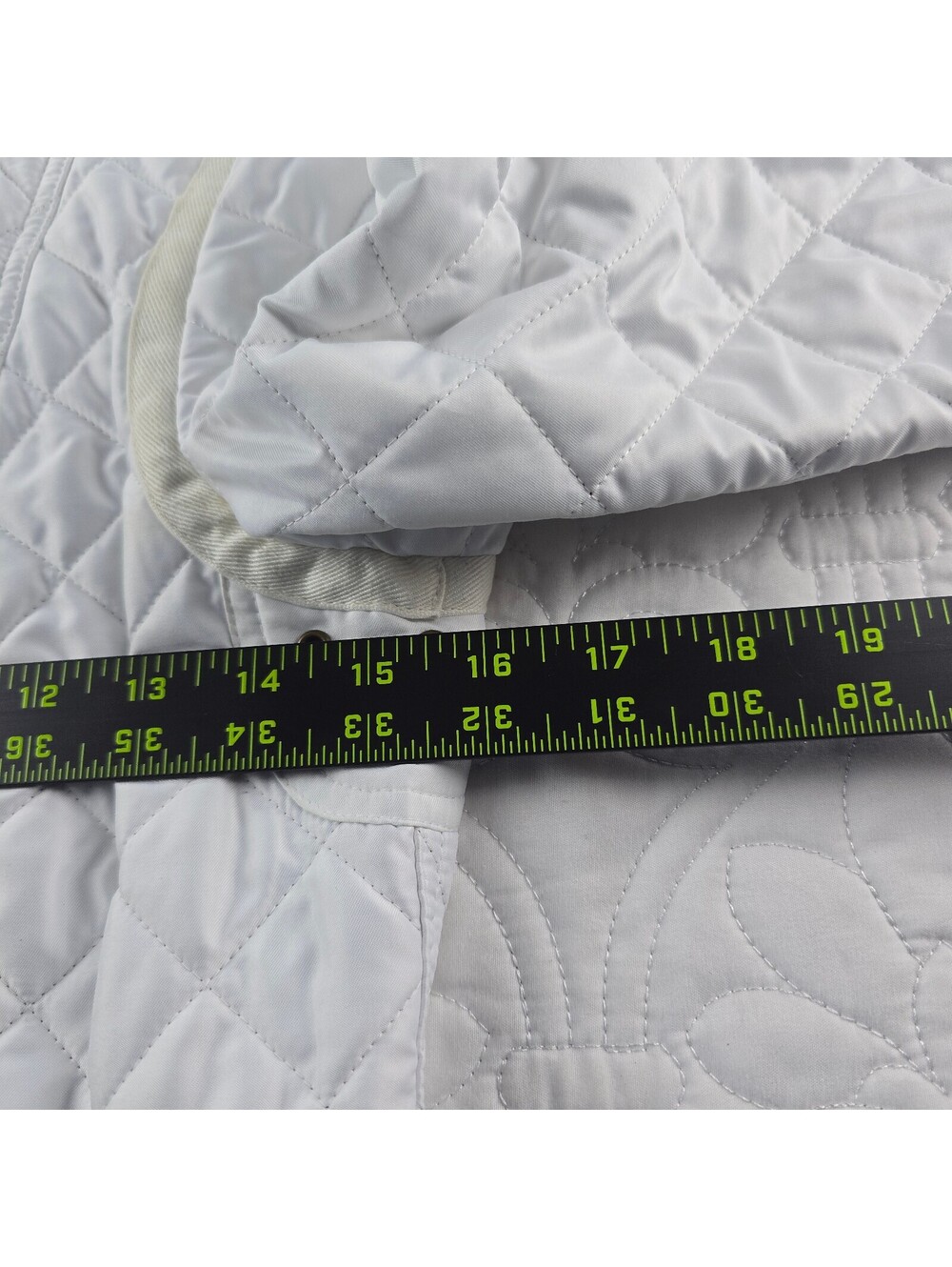 Burberry Brit Women's White Quilted Jacket Nova Check Lined Zip Front Size S - Picture 6 of 9